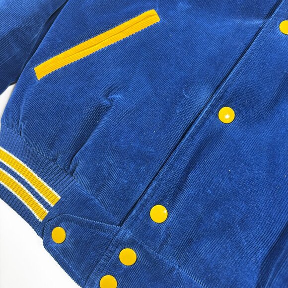 Saint Laurent Teddy Jacket Je T'aime Blue Size M Corduroy & Wool - Picture 8 of 12